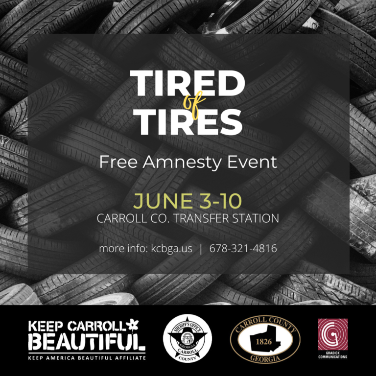 Spring 2023 Tired of Tires Amnesty Recycling Event Keep Carroll Beautiful